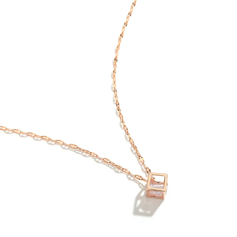 Trendy Square Zircon Necklace