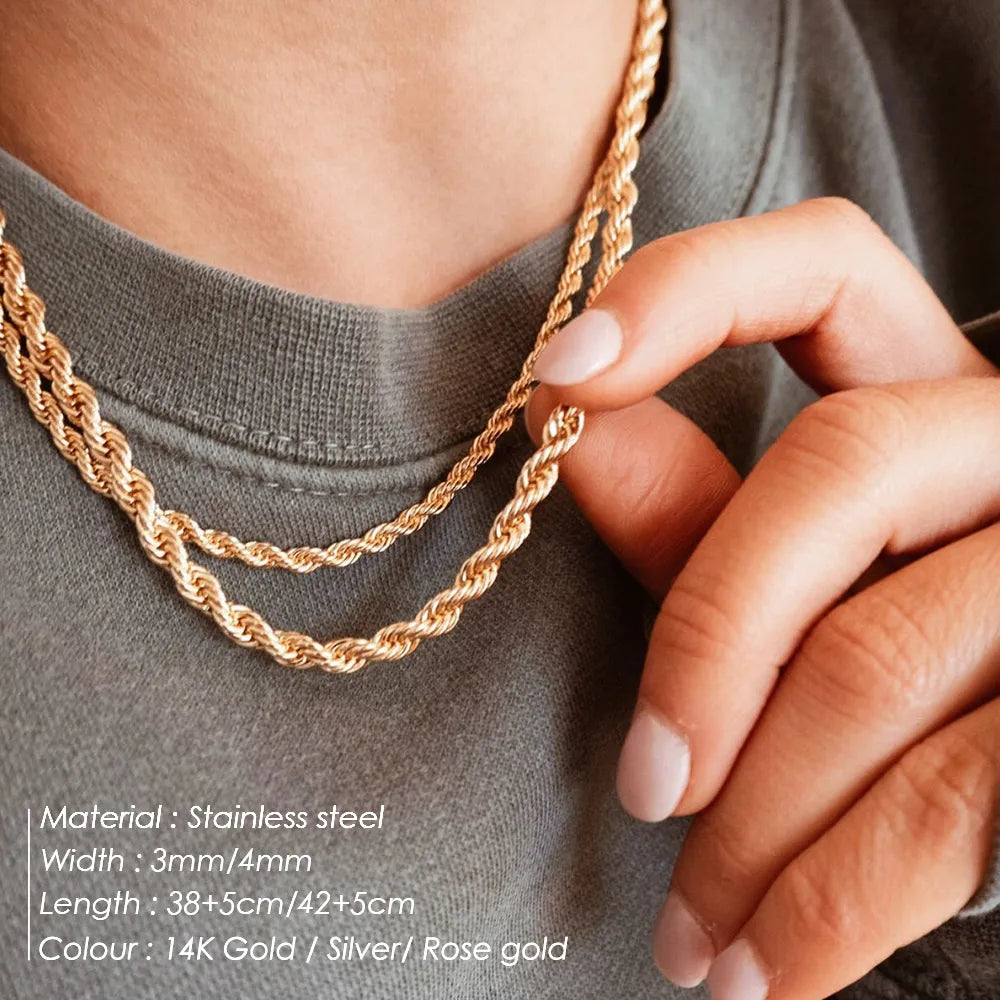 Twisted Chain Necklaces