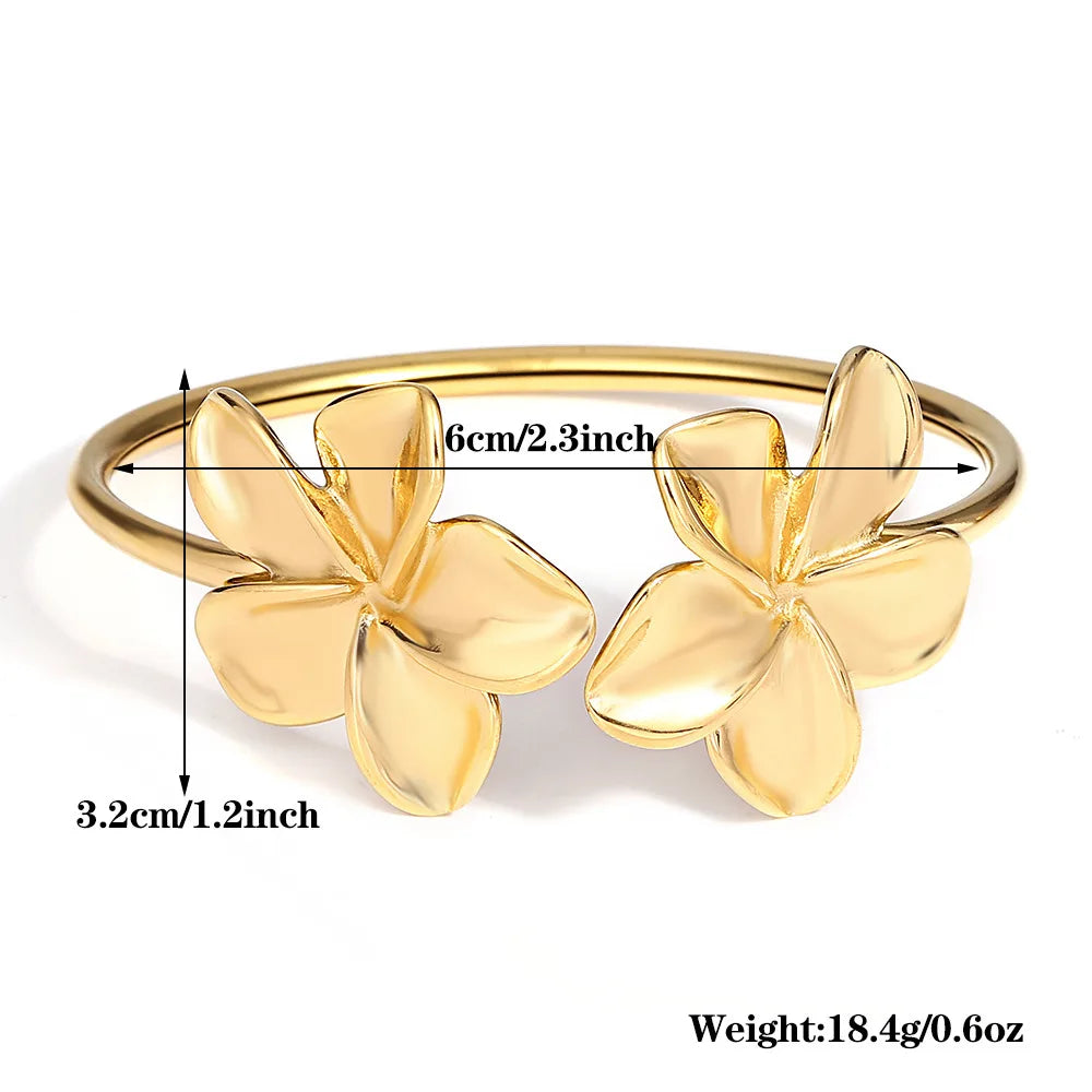 Double Flower Cuff/Bangle