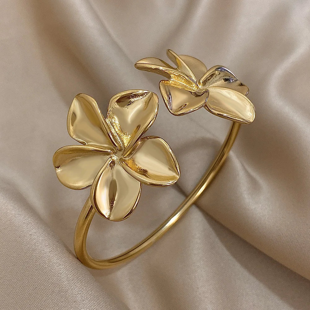 Double Flower Cuff/Bangle