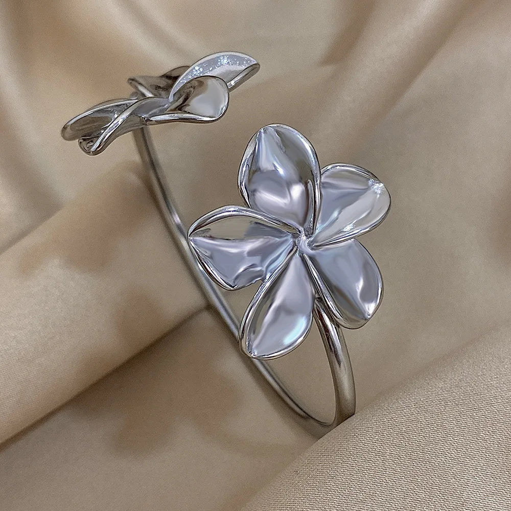 Double Flower Cuff/Bangle