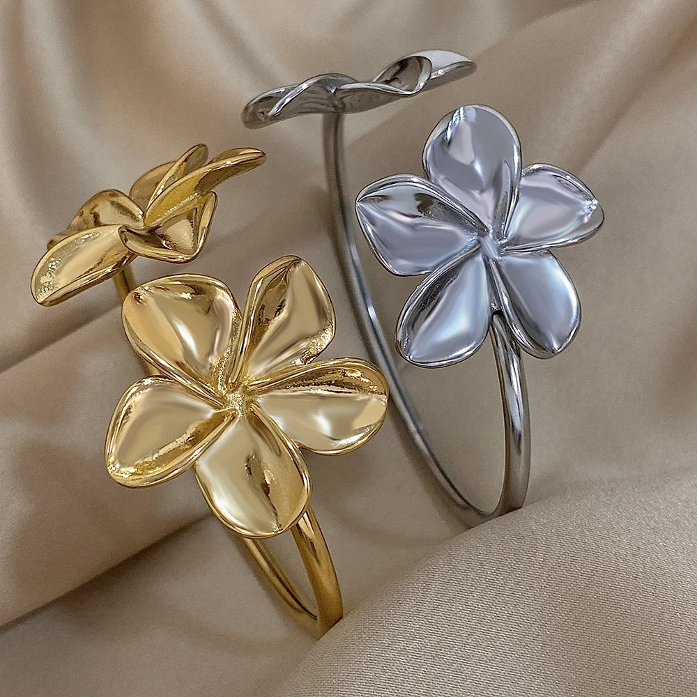 Double Flower Cuff/Bangle