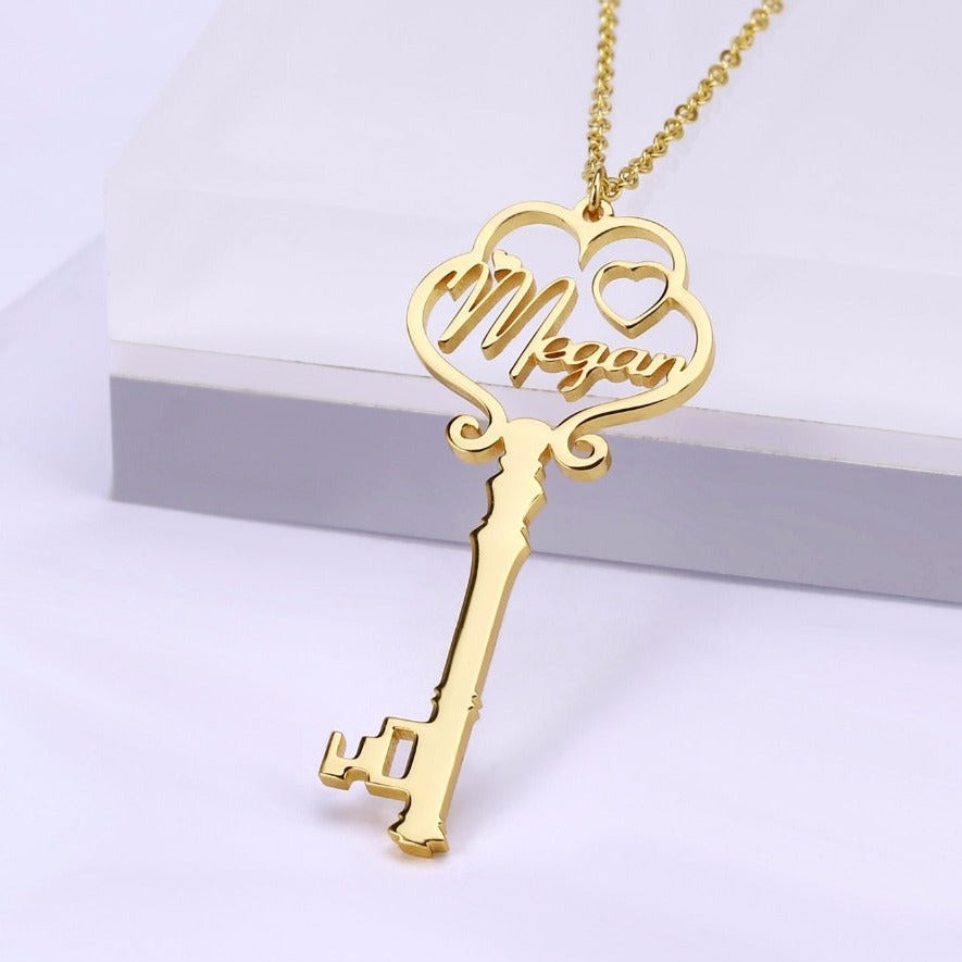 Custom Name Key Necklace